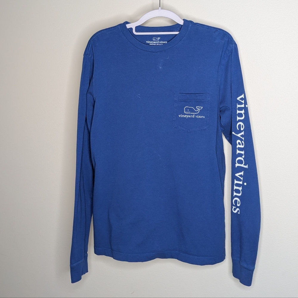 Vineyard Vines Vintage Whale Long Sleeve Pocket Tee